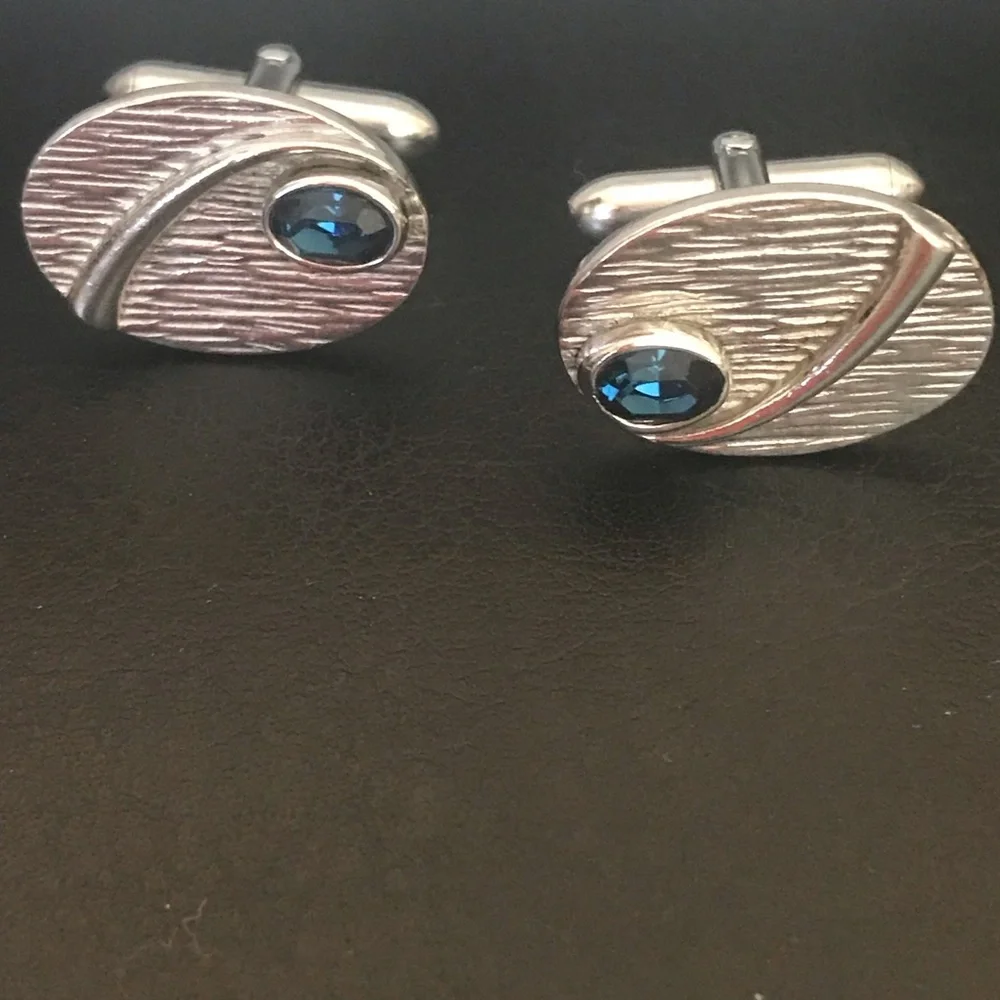 SWANK cufflinks silvertone